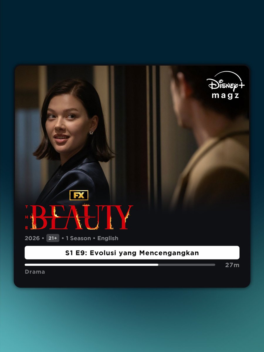 disneyplusmagz's tweet photo. Episode 8 & 9 dari serial FX's The Beauty kini tersedia. Eksklusif di Disney+.
#TheBeautyFX
#disneyplus #disneyplusid
#hulu #huluondisneyplus
#huluoriginal #fxnetworks https://t.co/7tpB9xwyfa