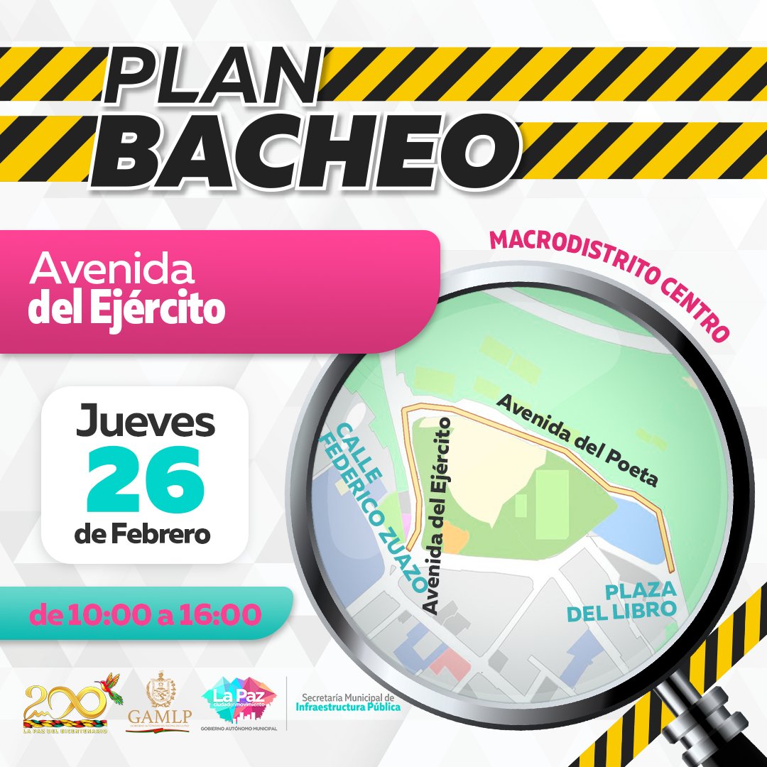 SMIPLaPaz's tweet photo. Como parte de un plan integral de mantenimiento, avanzan los trabajos programados en los macrodistritos #Centro y #Sur.

#PlanBacheo2026 #MantenimientoIntegral
@ivanariasduran @unitelbolivia @RedUnoTv @ExitoNoticia @ErbolDigital
@LaPazAlcaldia @SMIPLaPaz https://t.co/OPLrqK4BZI