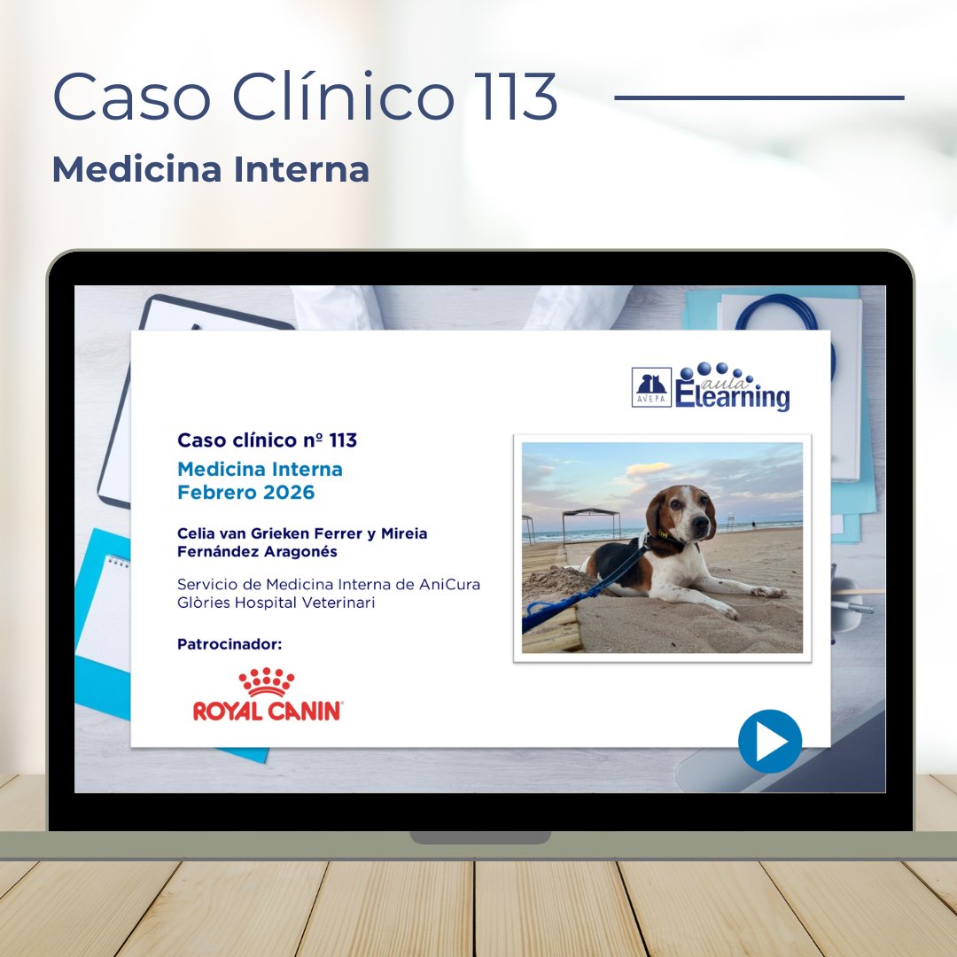 🆕 𝗡𝘂𝗲𝘃𝗼 𝗰𝗮𝘀𝗼 𝗰𝗹𝗶́𝗻𝗶𝗰𝗼 𝗲𝗻 𝗔𝗩𝗘𝗣𝗔 𝗘𝗹𝗲𝗮𝗿𝗻𝗶𝗻𝗴: Lila, Beagle de 9 años con PU/PD marcada y pérdida de peso.

🔍 Revisa el caso hasta llegar al diagnóstico definitivo.

👉formacion.avepaelearning.com/course/info.ph…

⭐ Patrocinador: <a href="/RoyalCanin_Es/">Royal Canin España</a>
