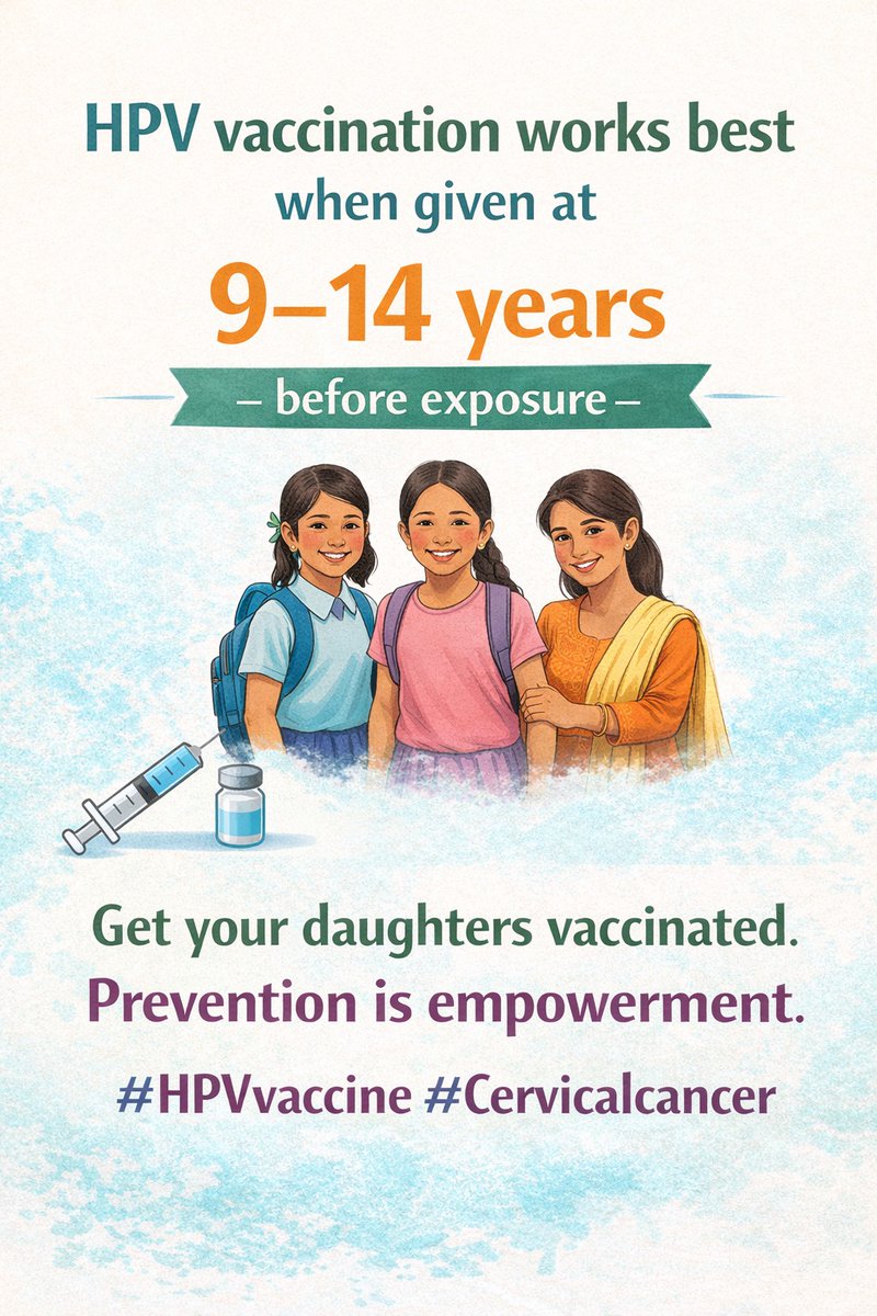 nitinbameta's tweet photo. Dear Sir, Requesting your support to share with your paediatric/ gynaecologist/ oncologists friends/collaborators.  You may please paraphrase the tweets before posting.  Use #HPVVaccine and  #Cervicalcancer for easy monitoring and tag @MoHFW_INDIA for reach. https://t.co/xExNLMtq8e