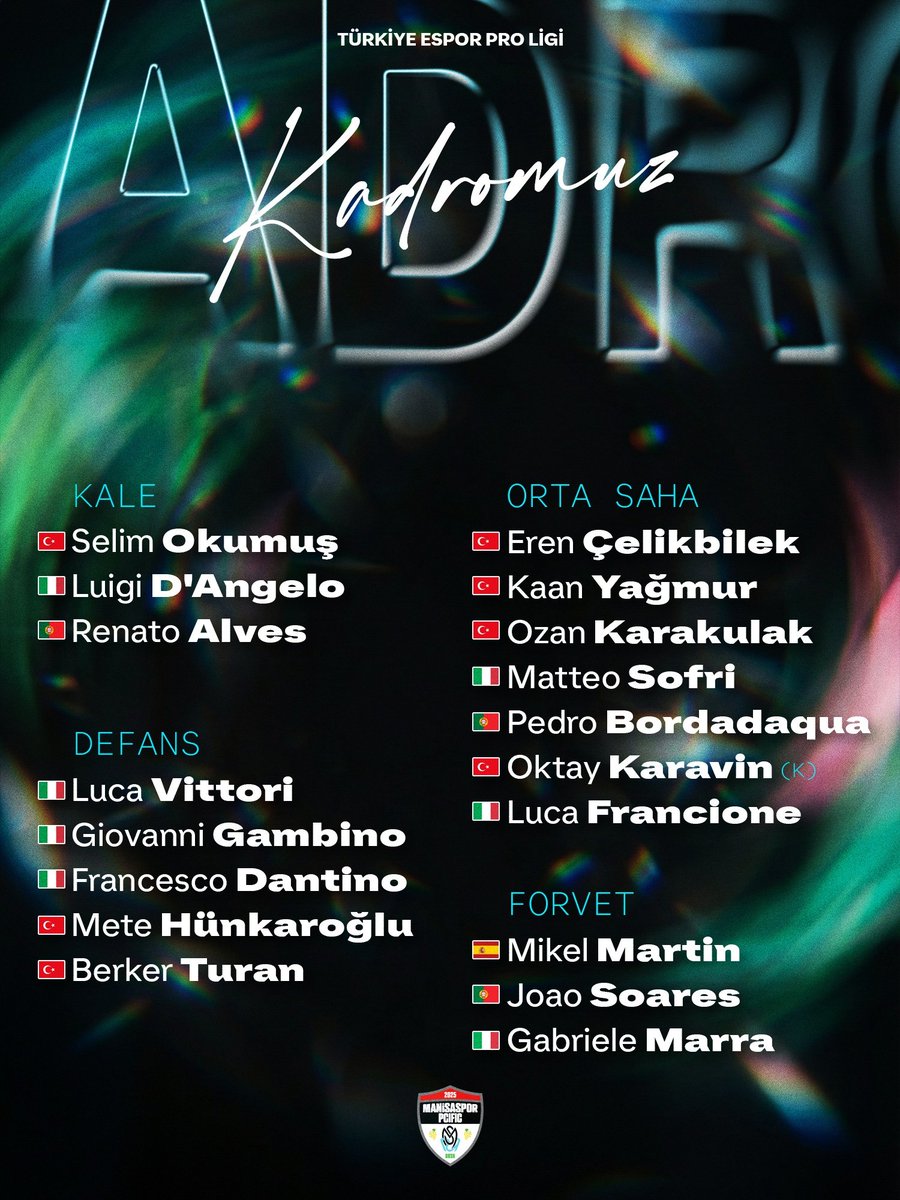 TEPL 2025-2026 Berat Salih Baykal Sezonu, Manisaspor BBSK PCIFIC kadromuz sizlerle! 🔥

#PCFC26