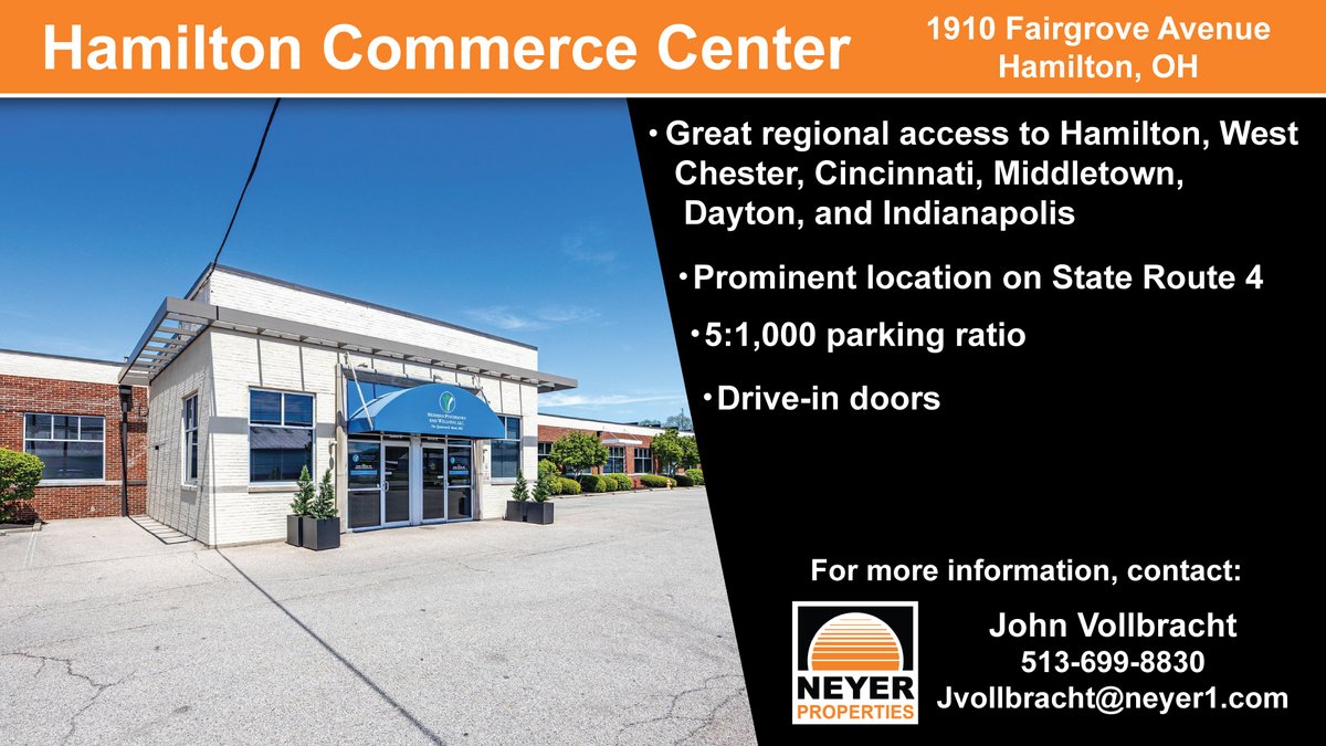 Today’s #FeaturedProperty is Hamilton Commerce Center. This flex building with over 14,000 SF of available warehouse space is now being represented by Rod MacEachen &amp; Roddy MacEachen at SqFt Commercial, so get in touch with them for more information at roddy@sqftcommercial.com!