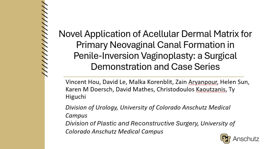 vrhou98's tweet photo. 🤖 Looking forward to my first #NARUS2026 with @CU_Urology 

I'll be presenting 3 videos🎥 on gender-affirming surgery, revision sacrocolpopexy, and robotic cystectomy; also supporting a video with  
@William_A_Brown 

Thanks to @Brian_J_Flynn , @SteinStraussen , @T_T_Higuchi https://t.co/IpKkuePukg