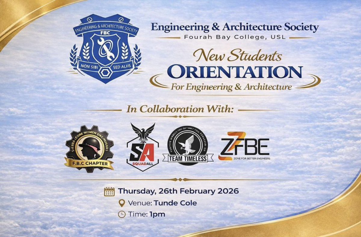 SLWE_FBCChapter's tweet photo. The ENGNEERING &amp; ARCHITECTURE SOCIETY in
COLLABORATION WITH SLWE, SQUAD ALL FOR ENGINEERS, TIMELESS &amp; ZONE FOR BETTER ENGINEERS

PRESENTS

A ONE DAY ORIENTATION CEREMONY FOR ALL NEWLY ADMITTED ENGINEERING STUDENTS.
#slwefbcchapter 
#womeninstem
#engineeringsociety https://t.co/LSQnzwOppp