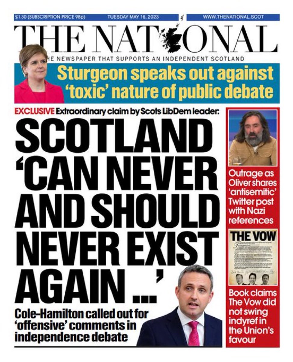 <a href="/CrossgateCentre/">The Crossgate Centre #SupportsAlexSalmond</a> <a href="/scotlibdems/">Scottish Lib Dems</a> You said this at a speech to Oxford University Students.
Your hatred of Scotland and her people is noted.