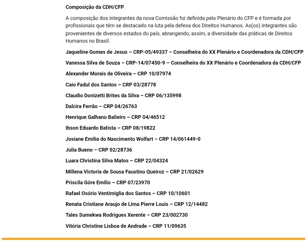 Nova representação da Comissão de Direitos Humanos (CDH) no site do <a href="/cfp_psicologia/">Conselho Federal de Psicologia</a>! site.cfp.org.br/cfp/comissao-d…