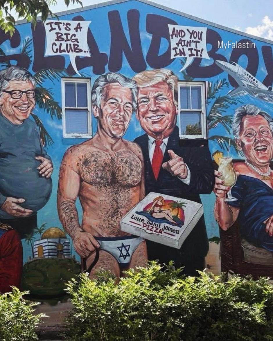 hippyygoat's tweet photo. This is why I love Aussies….

Epstein mural in Sydney Australia. https://t.co/FnUueAshhJ