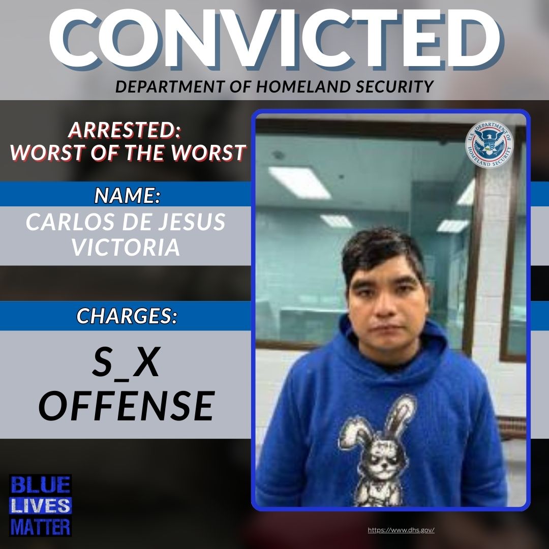 bluelivesmtr's tweet photo. ANOTHER illegal alien from Mexico caught in the Great Sanctuary of California! Carlos de Jesus Victoria is convicted of a s_x offense, and another reminder of why we MUST secure our borders.
#LawEnforcement #DeportCriminals #BorderPolicy #KeepAmericaSafe #StopTheInvasion https://t.co/GbHAV9AAzZ