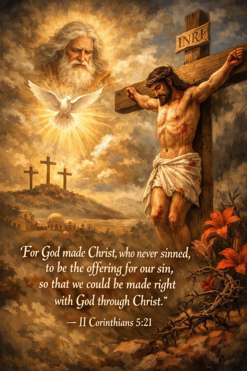 "For God made Christ, who never sinned, to be the offering for our sin, so that we could be made right with God through Christ.” — II Corinthians 5:21
•
Another great morning from the OATH desk, yall! Life gets busy, and sometimes when it gets full throttle on me, I begin to