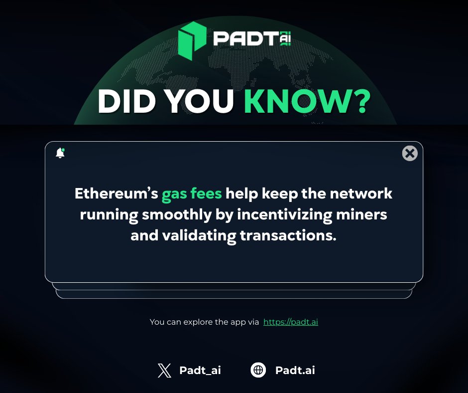 padt_ai's tweet photo. Ethereum gas fees might be annoying, but they ensure the network stays secure and active.