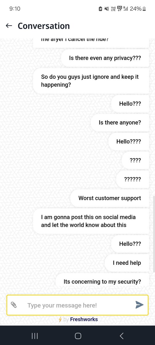 Sp3ctromusic's tweet photo. @rapidobikeapp if you guys can't provide any kind of Customer support then please shut it down or don't provide. I was in the middle of a serious issue. I cancel mt ride because rider didn't reach my location and started the ride and customer support?? Worst experience https://t.co/5cpuEx42iP