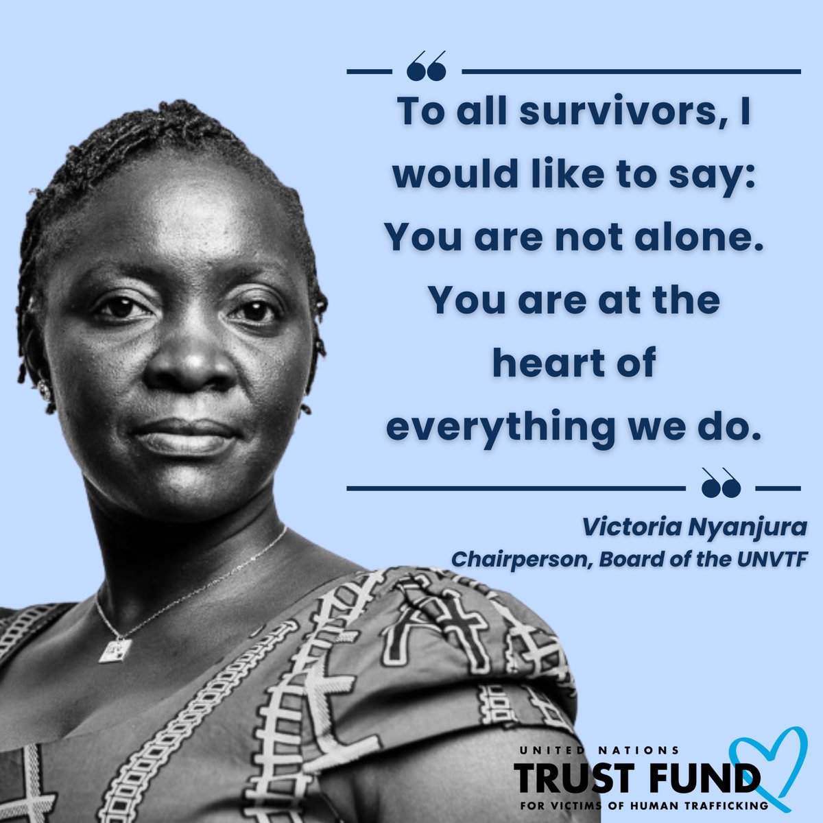 unvtf_tip's tweet image. Standing with survivors means more than words—it means action.

At the UNVTF, we keep survivors at the center of our work, always. 🫂💙

For more about our work, visit our website: unodc.org/unvtf

#EndHumanTrafficking #Solidarity