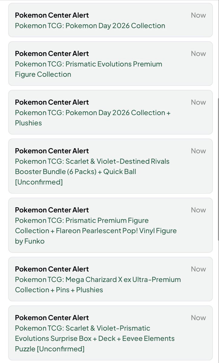 mooncakeVAL's tweet photo. @PokemonStockUK I just had these notifications on the drop app I use. I don’t know how true they are https://t.co/fhG0iA5O51