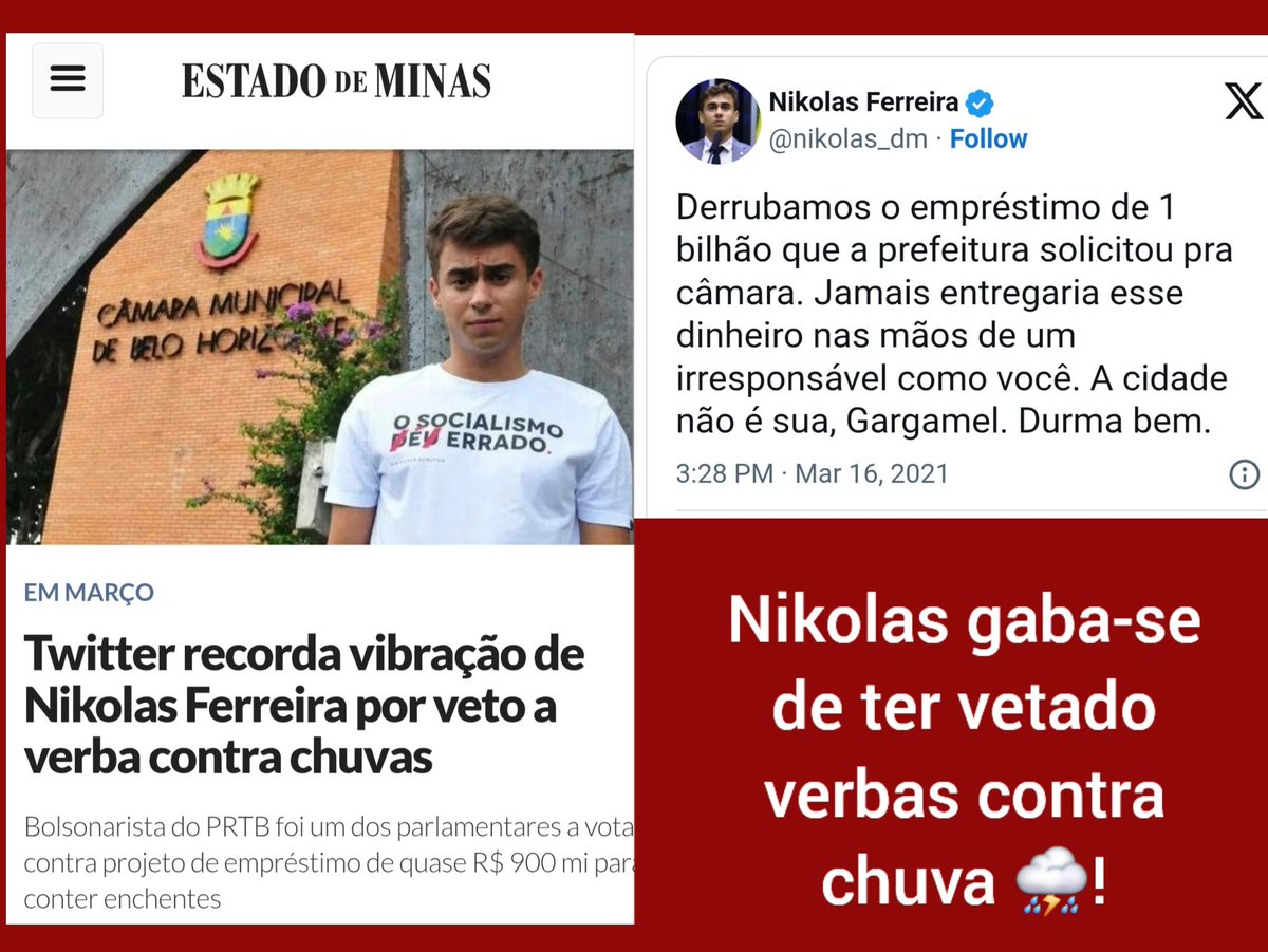 Então quer dizer que Minas Gerais está debaixo d'água?