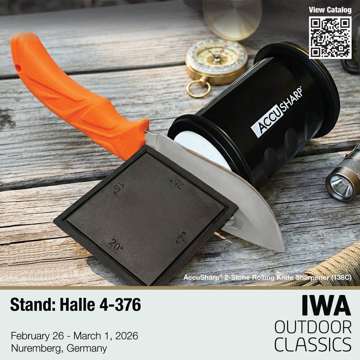 Accusharp's tweet photo. Heading to IWA Outdoor Classics? Make sure to stop by Halle 4-376 and see what's new. Let's talk precision, performance, and partnership. See you there!
#IWA2026 #AccuSharp #KeepYourEdge #tradeshow https://t.co/dHXmUe7JCd