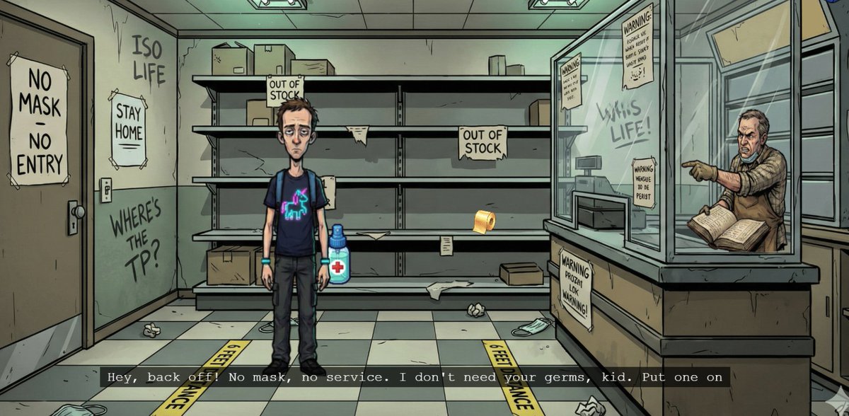 CbrNomad's tweet photo. Watching his crypto portfolio crash to zero on live TV, our hero is magically teleported through time and space. Now, he's on a wild adventure to uncover the truth behind his lost funds! 💸🌀

Welcome to Solana Quest: A solo story-driven Web3 game with real on-chain mechanics. Stage 1 is LIVE! 🚀

The journey begins in the COVID lockdown era—he must escape quarantine to survive.

Coming next: Mysterious Private Island, a secret Moon Base, and more insane locations!

Under the hood: 

-Instant @phantom  connect

-Gasless in-game microtransactions via @magicblock 

 -On-chain NFT item crafting

Devnet ONLY: 100% safe to play, no real $SOL is 
touched!

Play Demo: https://t.co/FpFLh4bMnz 

Watch Video  https://t.co/tG8zyZUhgy

GitHub: https://t.co/YLWNUb0lNQ

Submitted to @solana  Graveyard Hack 2026 Gaming Track.

Can you escape Stage 1? Drop a comment if you make it out alive! 👇

 #GraveyardHack #Solana #Web3Gaming #SolanaGaming