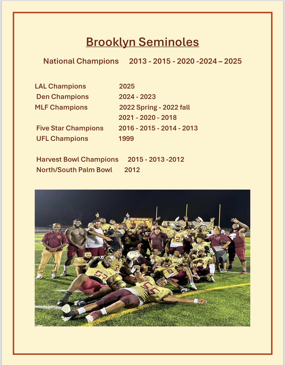 BkSeminoles's tweet photo. Interested in being part of a football dynasty? 
Back-to-back National Champions are looking for players. 
Number #1 team in the Country 

click on the form below to express interest and get an invite
https://t.co/ob25YClpJq 

website
https://t.co/IVuDopTeuY https://t.co/iHATMMnC0I