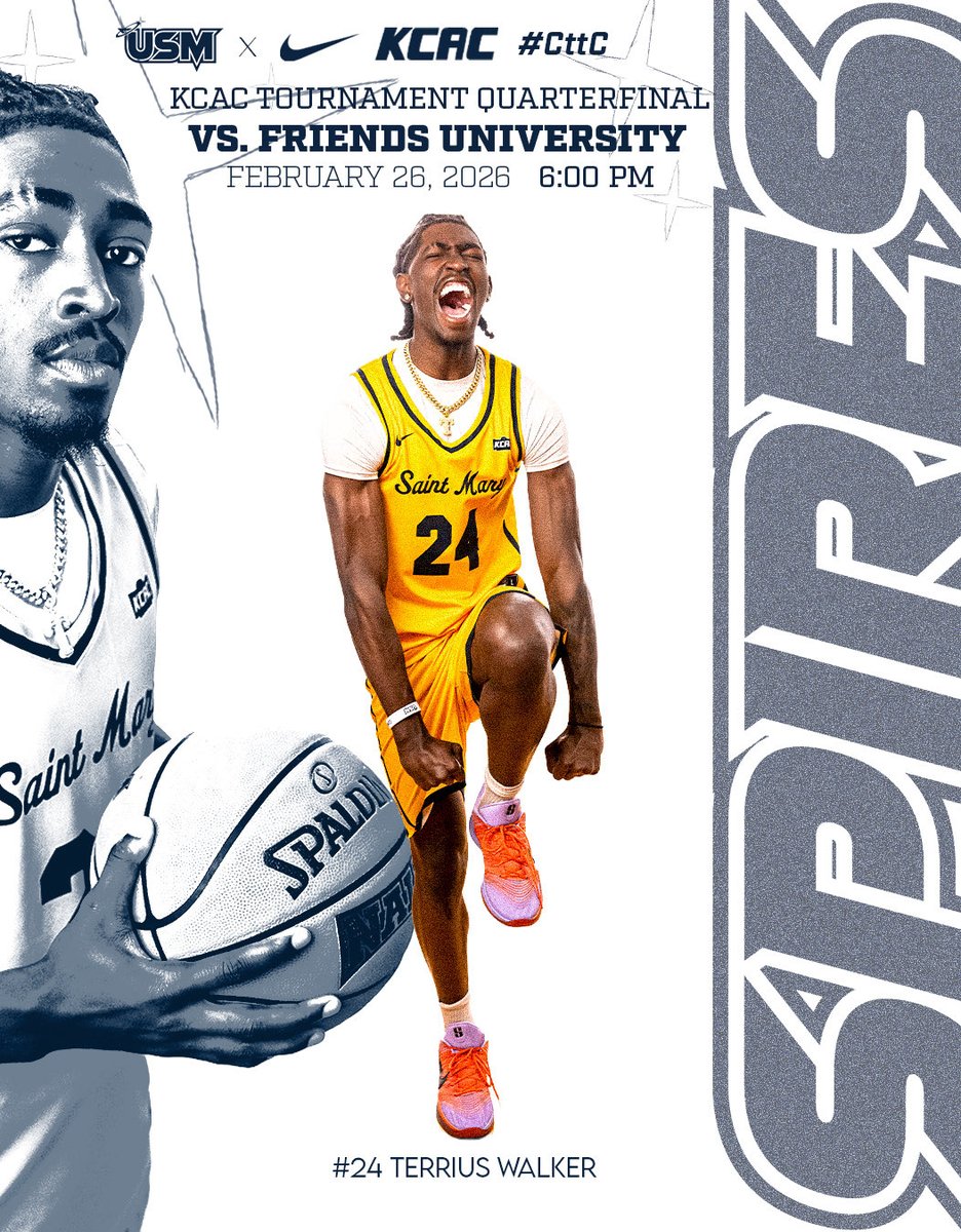 USM_basketball's tweet photo. Gameday
KCAC Tournament Quarterfinals 
🆚 Friends University 
🕐 6:00pm
📍Wichita, KS 
🔗 https://t.co/KnxtN08Dsb
#CttC https://t.co/4gr9vuw3CB
