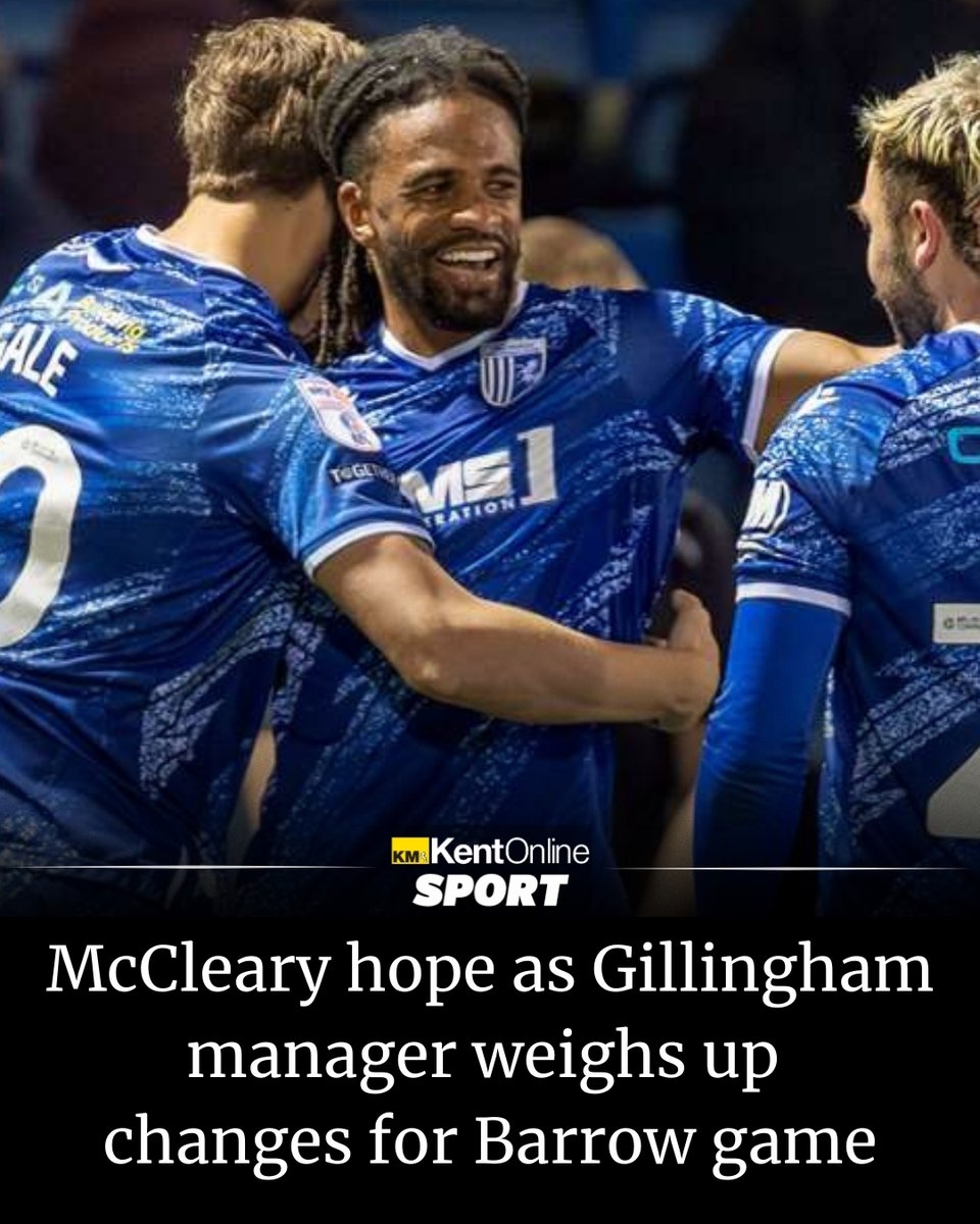 Gillingham team news ahead of their weekend trip to Barrow…
#gills #gfc
kentonline.co.uk/medway/sport/m…
