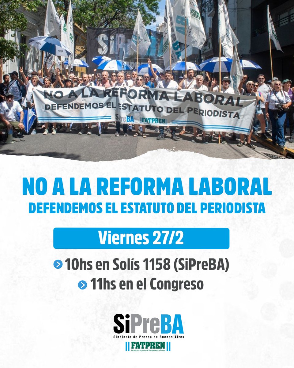 SiPreBA - Sindicato de Prensa de Buenos Aires tweet media