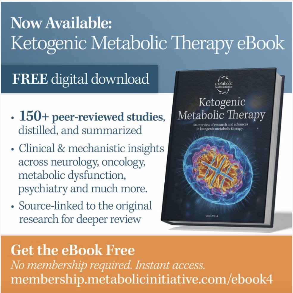bigfatsurprise's tweet photo. Curious about ketogenic therapy? This new e-book includes 150+ peer-reviewed studies across neurology, oncology, metabolic dysfunction, psychiatry, human performance. A stellar resource for clinicians, researchers, and anyone interested in the evolving science of metabolic health and therapy. Access it at https://t.co/SoVduJrR4N. (free)