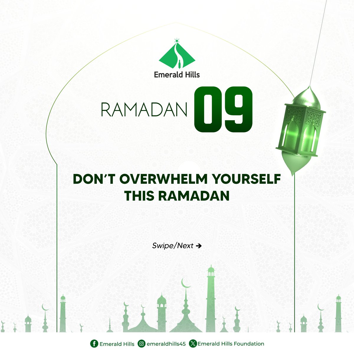 EH_Foundatn's tweet photo. Reassure people who are struggling mentally, emotionally, or spiritually that Allah does not demand what breaks them.

Doing more is not always better. Sometimes, wisdom is knowing when to stop.

#EmeraldHills #Ramadan1447 #RamadanDay9 https://t.co/oAVF10fL0V