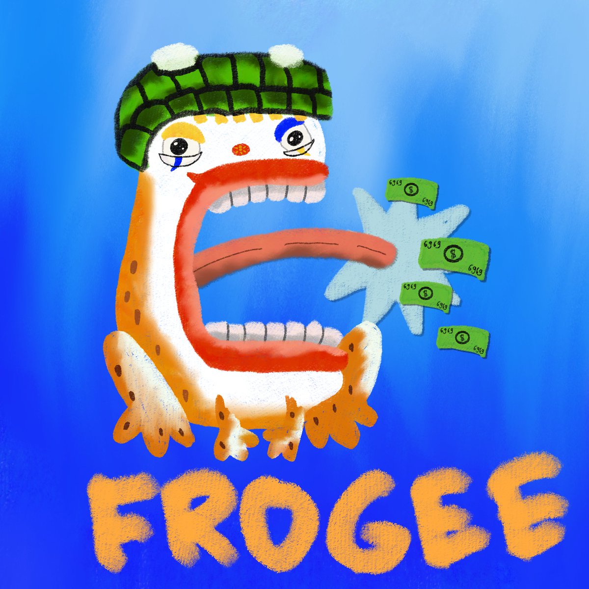 Bacotanyj's tweet photo. Creating this piece took me quite some time for @FROGE69mg 

Hope You Like It @FROGE69mg 

Froge will 🚀 https://t.co/6GUIhO2kRj