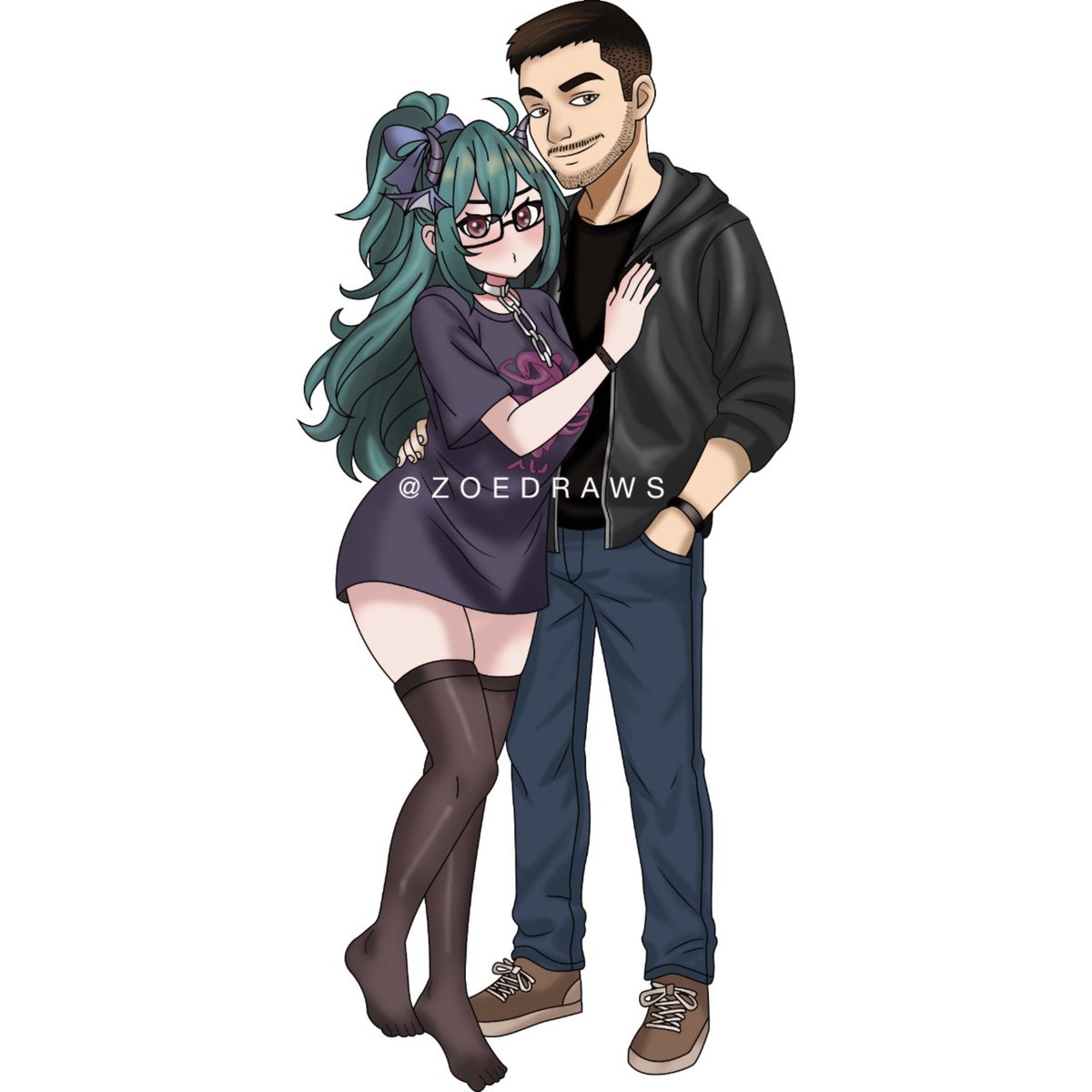zoedraws_'s tweet photo. Couple commissions are always fun to draw 💕 https://t.co/wtau766HuK