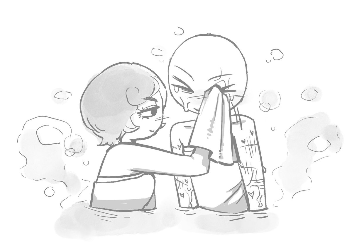 在沐浴時幫對方洗臉以示自己的關心
#YourBoyfriendGamefanart