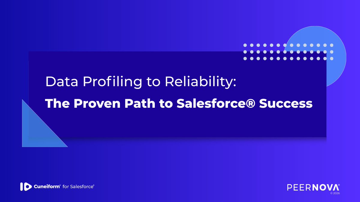 Peernovainc's tweet photo. SIs: Your reputation is built on outcomes. Cuneiform for Salesforce ensures client data is reliable &amp; AI-ready from day one. 

Drive real ROI today: https://t.co/Gm9POub7lJ

#DataReliability #ReliableData #DataProfiling #Salesforce #SIs #SalesforceSIs #Agentforce #AIReady #CRM https://t.co/j7CMzLBsne