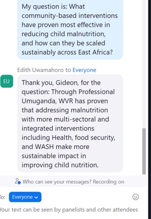 GedeonNiyigaba's tweet photo. Thrilled to have joined webinar prepared by @WorldVisionEARO with the Theme: Driving Policy Change for Essential Nutrition and Food Security in East Africa! Thank you World vision East Africa for this insightful discussions, I have learnt more! #EssentialNutrition #FoodSecurity https://t.co/CY0qdjpL0w