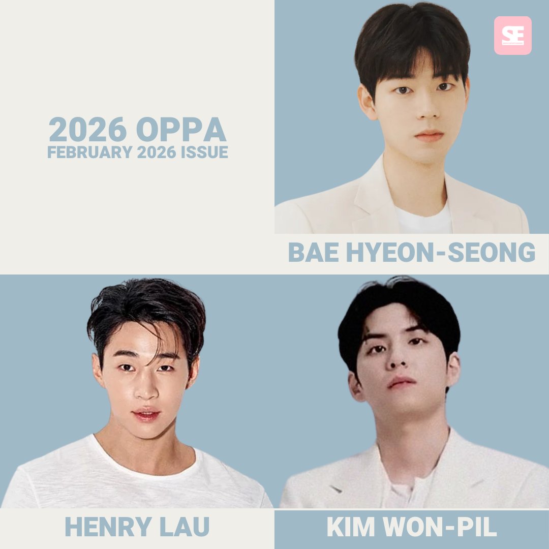 se_officialph's tweet photo. 𝟮𝟬𝟮𝟲 𝗢𝗣𝗣𝗔 🤍
February 2026 Issue

#2026OPPA 
#BAEHYEONSEONG 
#HENRYLAU 
#KIMWONPIL https://t.co/FVGXPjWUYW