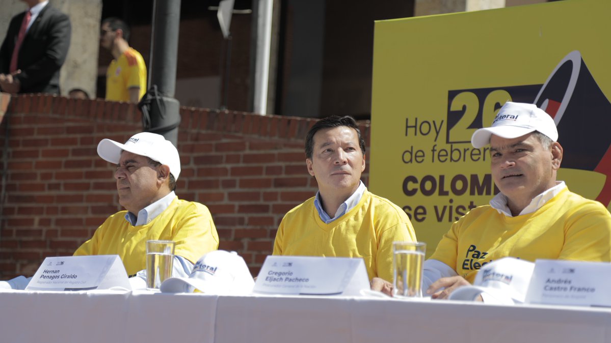 En el Día de la #PazElectoral, el registrador nacional, Hernán Penagos,  envió un mensaje contundente al país y defendió la solidez del sistema  electoral colombiano. “El proceso electoral colombiano es uno de