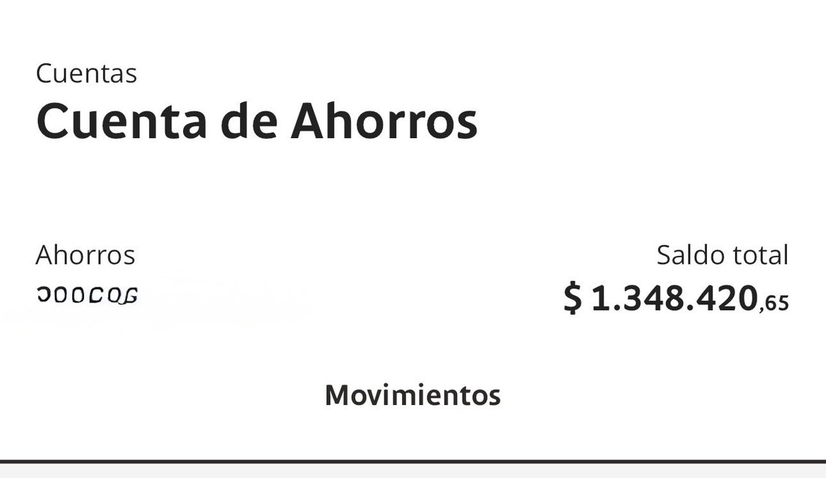mcamilagota's tweet photo. Queridos @Bancolombia, ya van 3 débitos en montos altos que no me dan respuesta. El martes tenía en mi cuenta 1.600, ese día desaparecieron 500mil (de los cuales aún no dan respuesta) 

Esta mañana mi cuenta estaba así: https://t.co/XtCVfHisOE