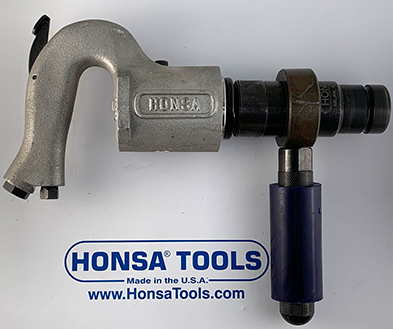 Honsa cares about operator safety &amp; listens to customers so we developed a useful device to help operators keep their hand away from the barrel vibration. This dead handle has a ring that allows 360 degree positioning so the operator can better handle the tool.  This reduces
