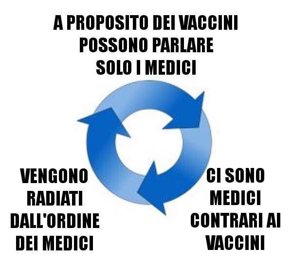 "Solo i medici possono parlare di vaccini", nondimeno, quando dissentono, vengono radiati.