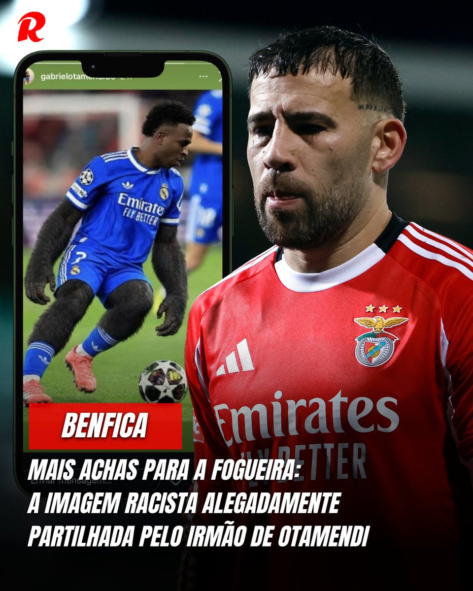 🚨 Mais achas para a fogueira: a imagem racista alegadamente partilhada pelo irmão de Otamendi

👉 Sabe tudo aqui: record.pt/futebol/futebo…