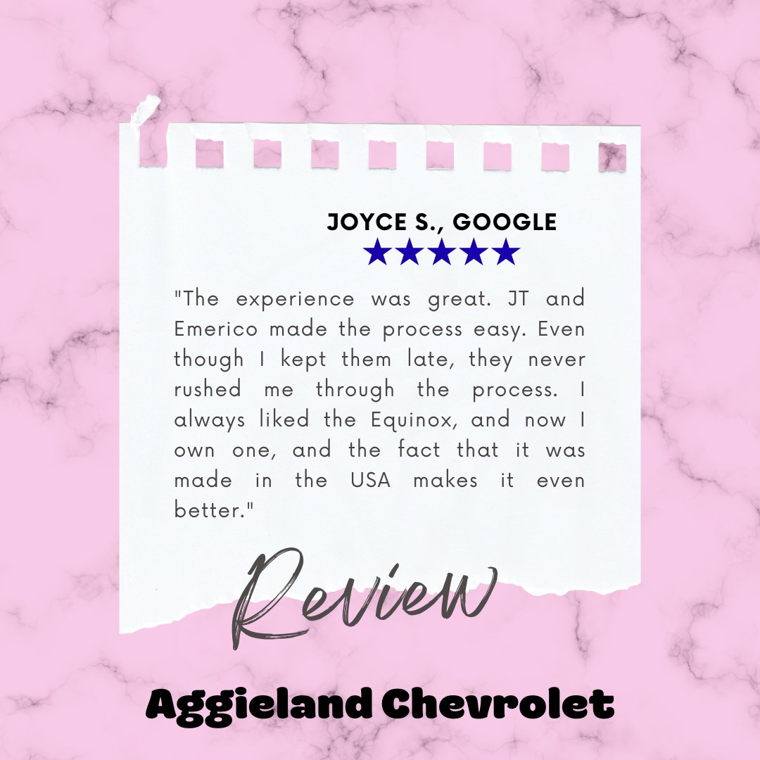 TomLightChevy's tweet photo. Joyce, thank you for sharing your great experience! We’re happy to hear that JT and Emerico made the process easy and took the time to ensure you felt comfortable throughout. Congratulations on your new Equinox, and we truly appreciate your business. https://t.co/UyhX86ZwaU