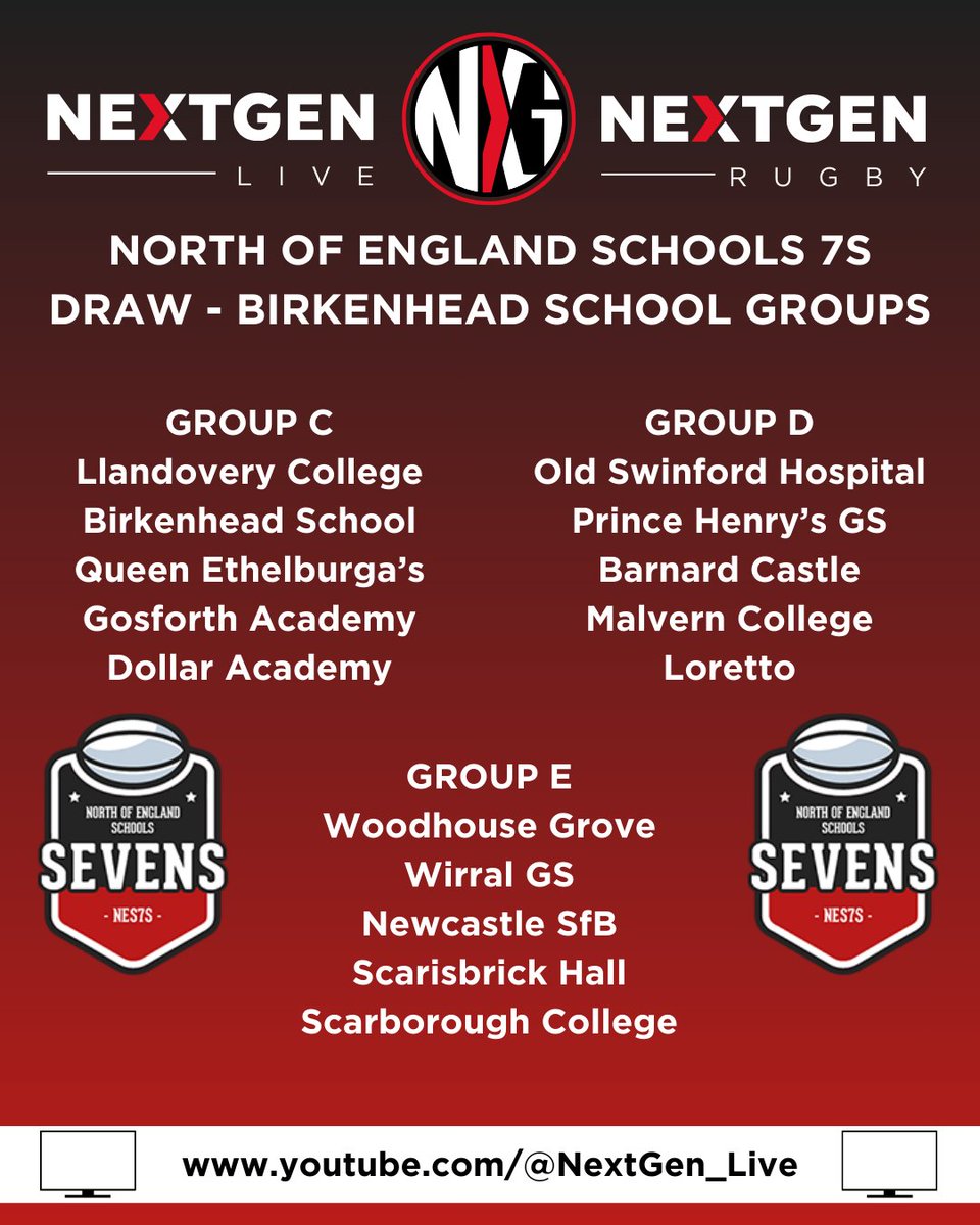 Next_Gen_Live's tweet photo. Preview: North of England Schools 7s 2026 | Live Rugby

It's one of the most prestigious tournaments in all of schools rugby, and this year it looks even better than ever!

As last year, every game on Pitch 1 will be LIVE - meantime, here's our preview:

https://t.co/dijSmzED6L https://t.co/EUkujPwY5G