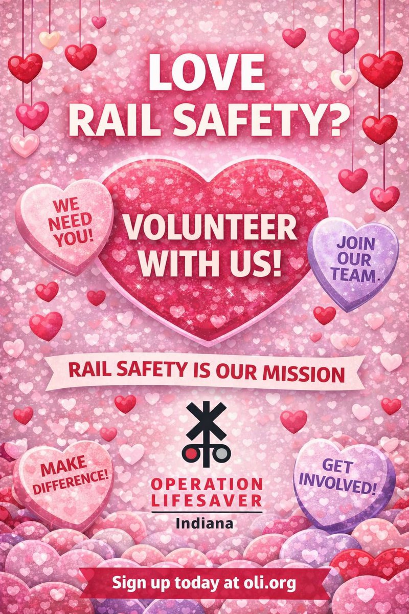 IndianaOpLife's tweet photo. 🚂✨ Join our crew of safety champions! If you’re passionate about making a difference, volunteer with us in Rail Safety! Let's keep our community safe together! 💪💙 #RailSafety #Volunteer https://t.co/fj4Hnrw201
