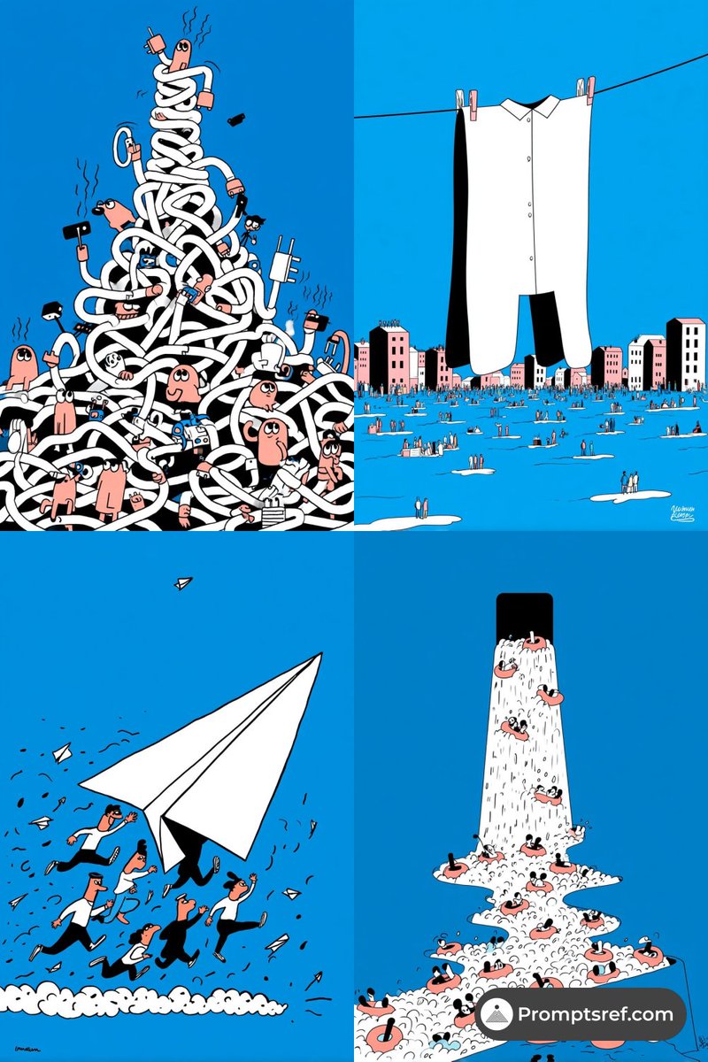 Minimalist pop narrative grid