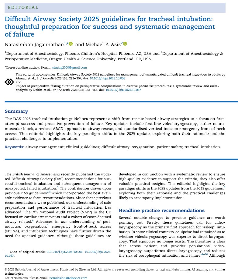 British Journal of Anaesthesia tweet media