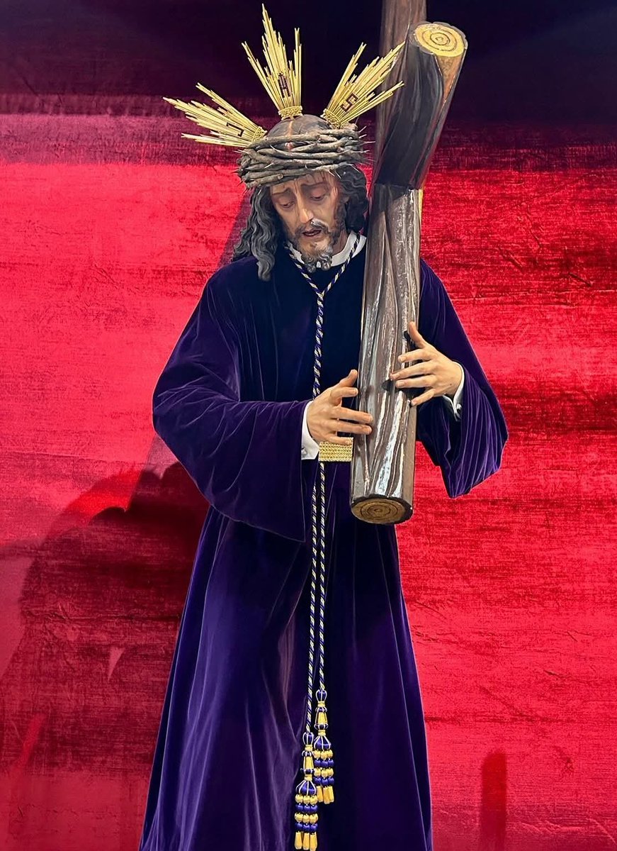🟢⚫ Ntro. Padre Jesús de la Victoria con túnica morada para el inicio del triduo cuaresmal de la Hermandad 📷: Raquel Díaz #veracruzmoguer #cuaresma2026