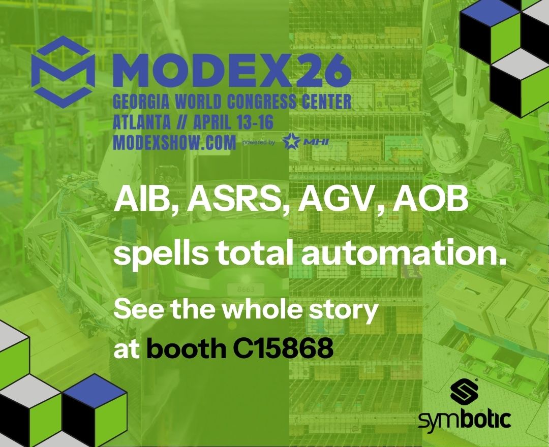 SymboticTweet's tweet image. End-to-end automation isn’t achieved by simply collecting components.

Real transformation doesn’t happen in silos. It happens when everything works as one.

Meet with us at Modex:
pages.symbotic.com/symbotic-at-mo…

#Robotics #ASRS #AGV #AMR  #PhysicalAI #Symbotic