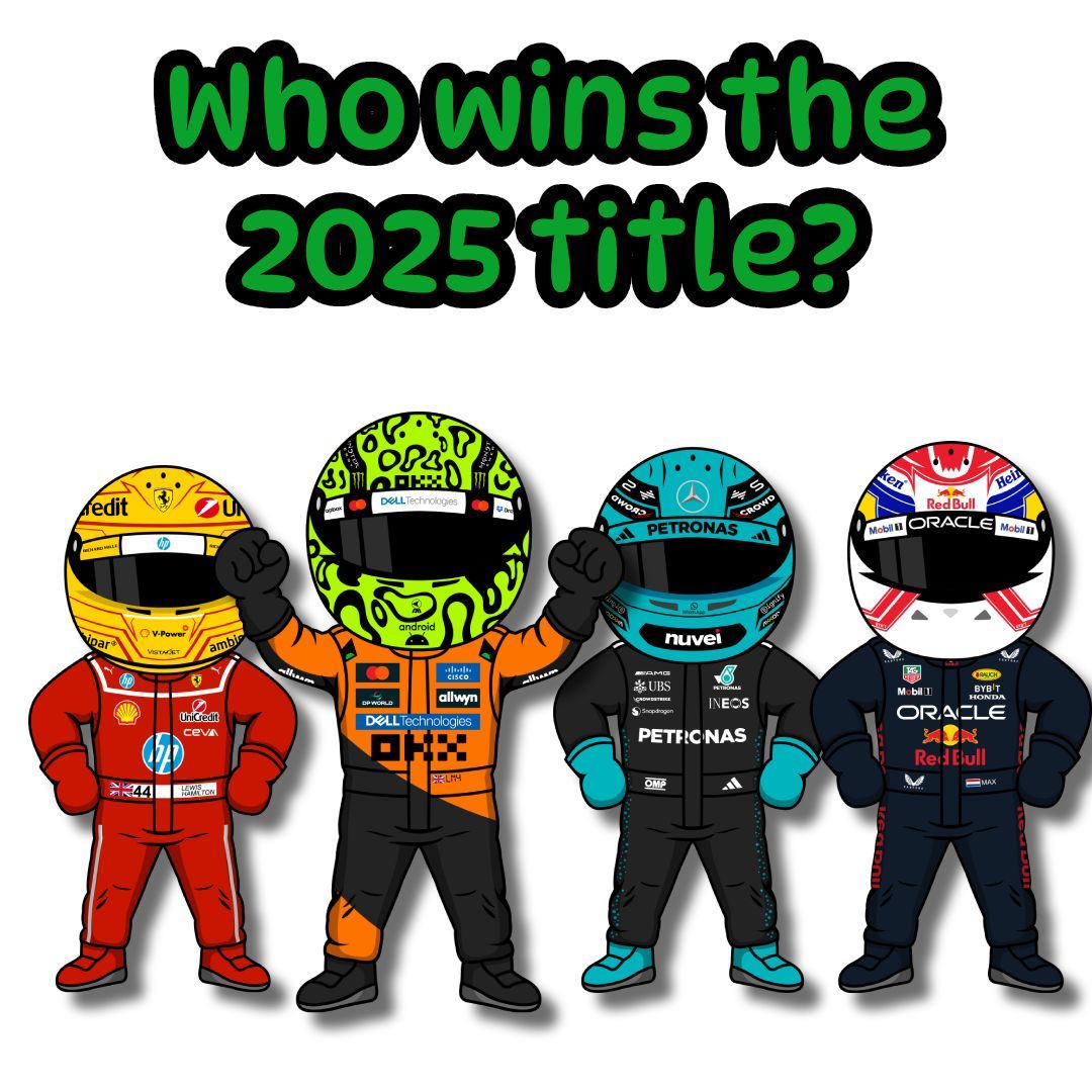 JeeGR44's tweet photo. Okay, prediction time… 👀
Drop your 2025 World Champion pick below. If your driver wins the title, I’ll DM a surprise discount to everyone who called it right 😏 #F1Predictions #RaceTalk #MotorsportCommunity #RacingFans #GeniusParade https://t.co/MZEUevLK9M