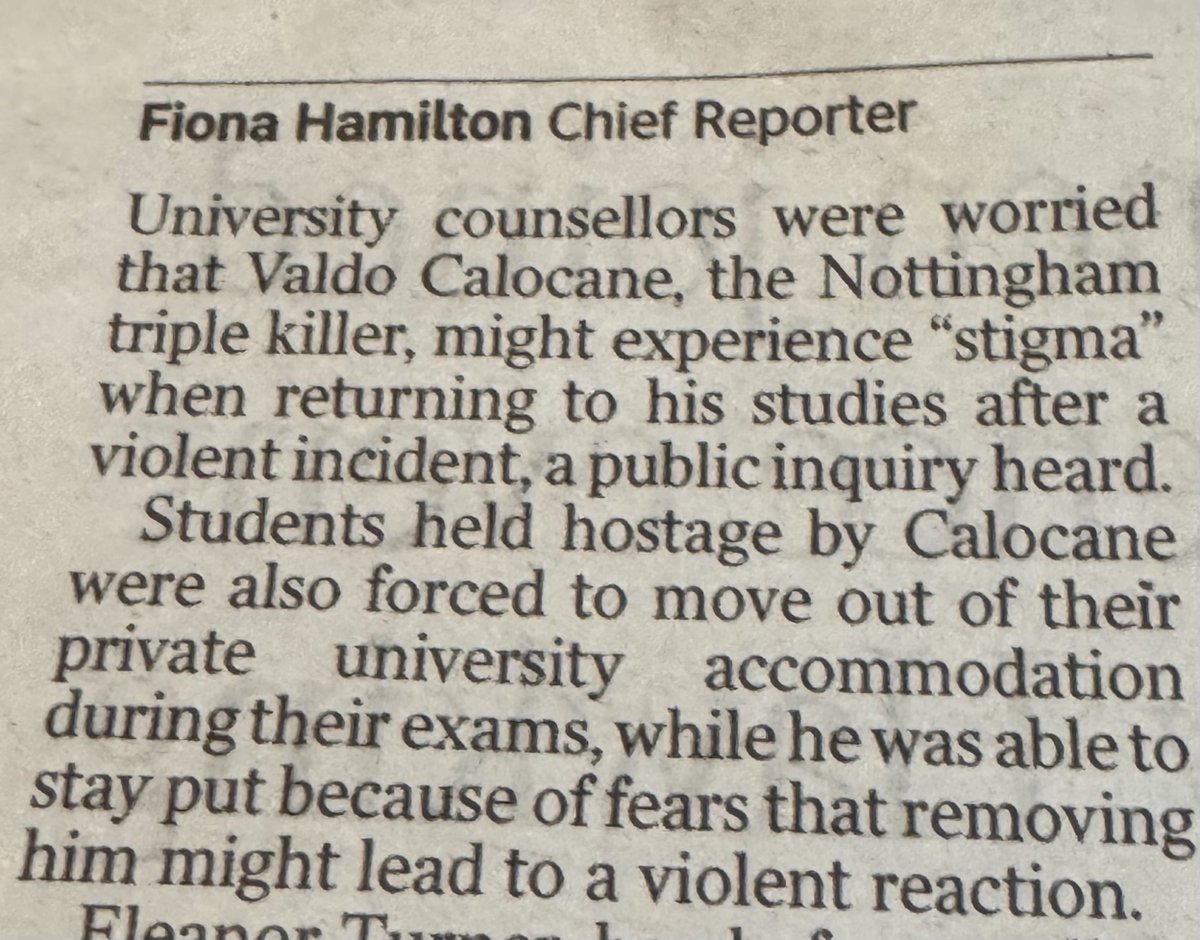 This, from university counsellors, dealing with triple murderer Valdo Calocane, is so bizarre, so utterly, wrongheaded, so clearly negligent that it must surely cross the line into criminality.
