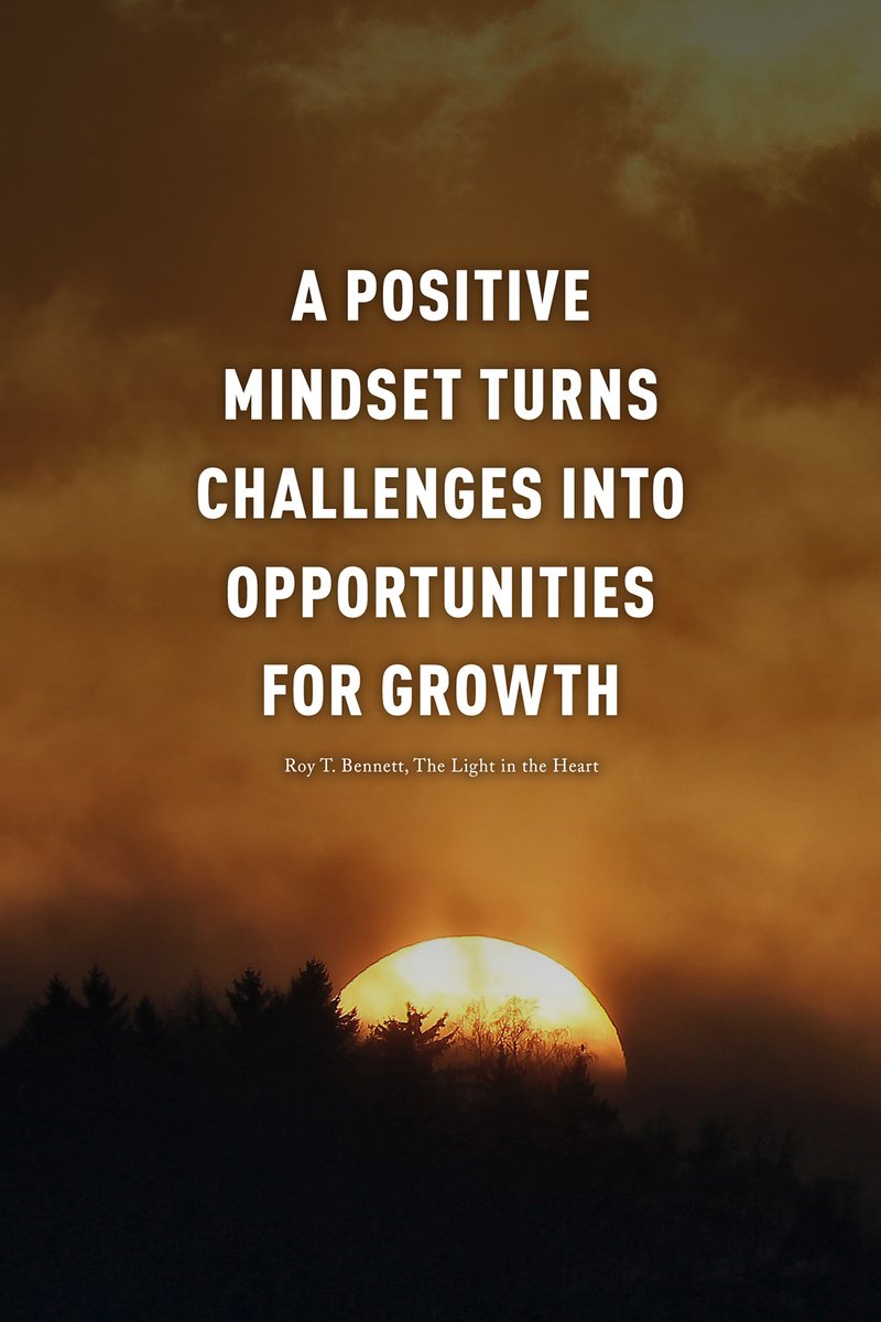 InspiringThinkn's tweet photo. A positive mindset turns challenges into opportunities for growth.
Roy T. Bennett, The Light in the Heart https://t.co/pkaBnJp3M5