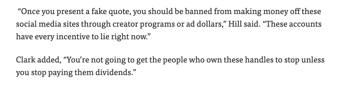 In 2026, I am committed to shining a light on some of the more despicable things social media companies allow, such as paying people overseas to make up quotes attached to celebrities that rile up and divide people. 

If you could, please give a read and if inclined retweet.