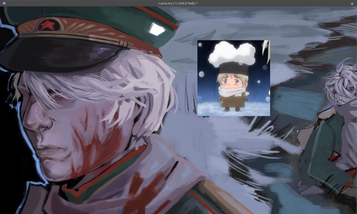 #Hetalia Im not dead. Not at all :D 
(Returned to Hetalia after 6 years only to draw Ivan.. God, i hope i will complete this.)