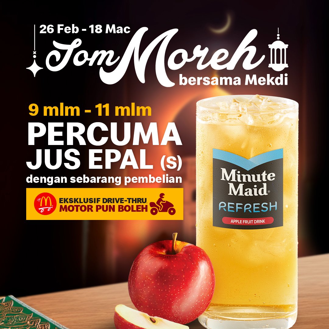 syioknya's tweet photo. McDonalds Free Apple Juice:
👉 https://t.co/ssDrOCzWBt https://t.co/mrWhgJp5XG